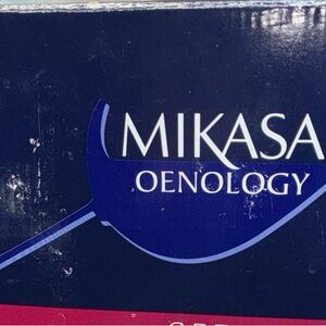 Mikasa Blue Kwarx Packaging Panel - Navy and Pink Accents
